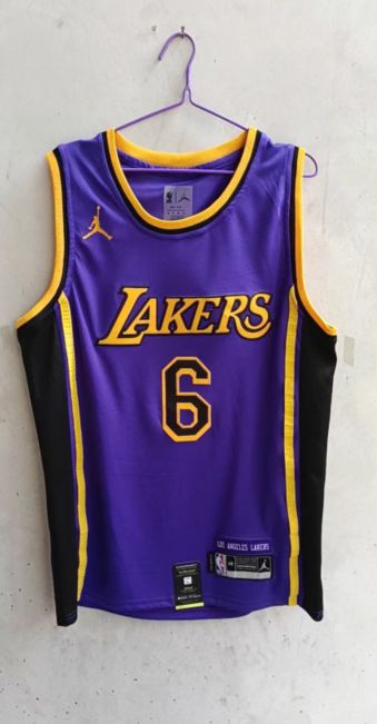 Men Los Angeles Lakers 6 James Purple Season 22-23 NBA Jersey